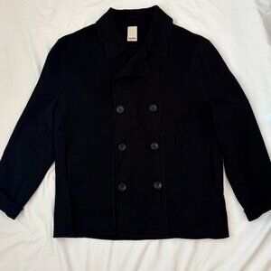 BALDWIN Kansas City Classic Boutique Design Wool Blend Pea Coat Men’s XL Black